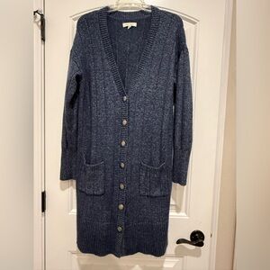 Cleo + Wolf Duster Length Button Down Cardigan